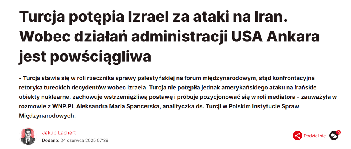 Aleksandra Maria Spancerska (@amspancerska) on Twitter photo 🇹🇷Mój komentarz na temat stanowiska #Turcja wobec ostatnich wydarzeń na Bliskim Wschodzie
wnp.pl/rynki/turcja-p…
cc: <a href="/PBPaszportu/">Mateusz Grzeszczuk - Podróż bez Paszportu</a> <a href="/makrzyz/">Marcin Krzyżanowski</a> 🇹🇷Mój komentarz na temat stanowiska #Turcja wobec ostatnich wydarzeń na Bliskim Wschodzie
wnp.pl/rynki/turcja-p…
cc: <a href="/PBPaszportu/">Mateusz Grzeszczuk - Podróż bez Paszportu</a> <a href="/makrzyz/">Marcin Krzyżanowski</a>