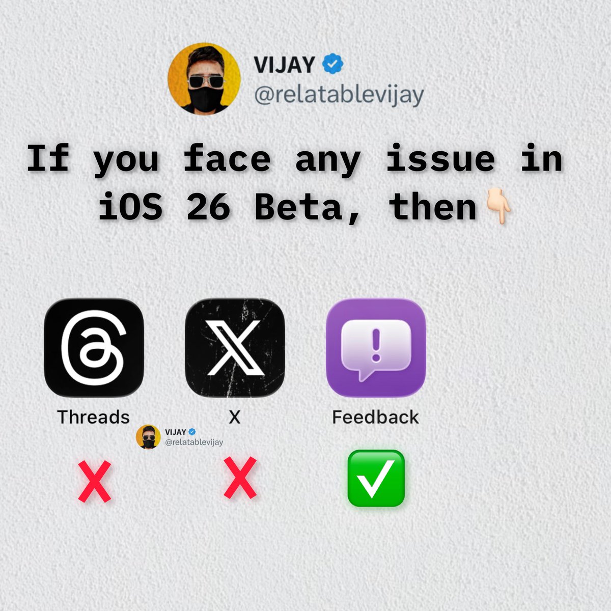 relatablevijay's tweet image. 🚨IMPORTANT GUIDELINES for iPhone users😜

#iOS26Beta2 #ios26beta