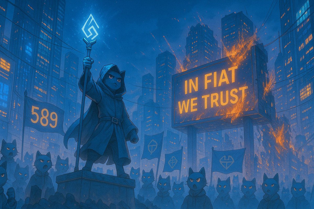 🔥 “IN FIAT WE TRUST”?
Not anymore.

The Undercatz are awake.
The dev rose from the ashes.
The banners of 589 &amp; 985 fly high once more.
No more silence. No more rugs.
Just decentralized truth clawing through the noise.

⚔️ This is the XRPKATZ Revolution.

#XRPKATZ #MemeJustice