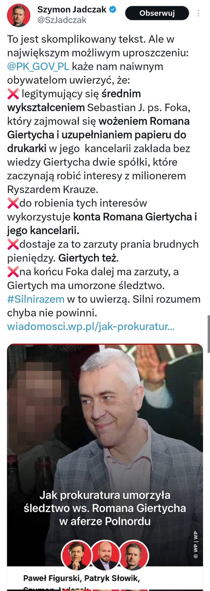 Nikt komu cokolwiek styka w głowie w to nie uwierzy.