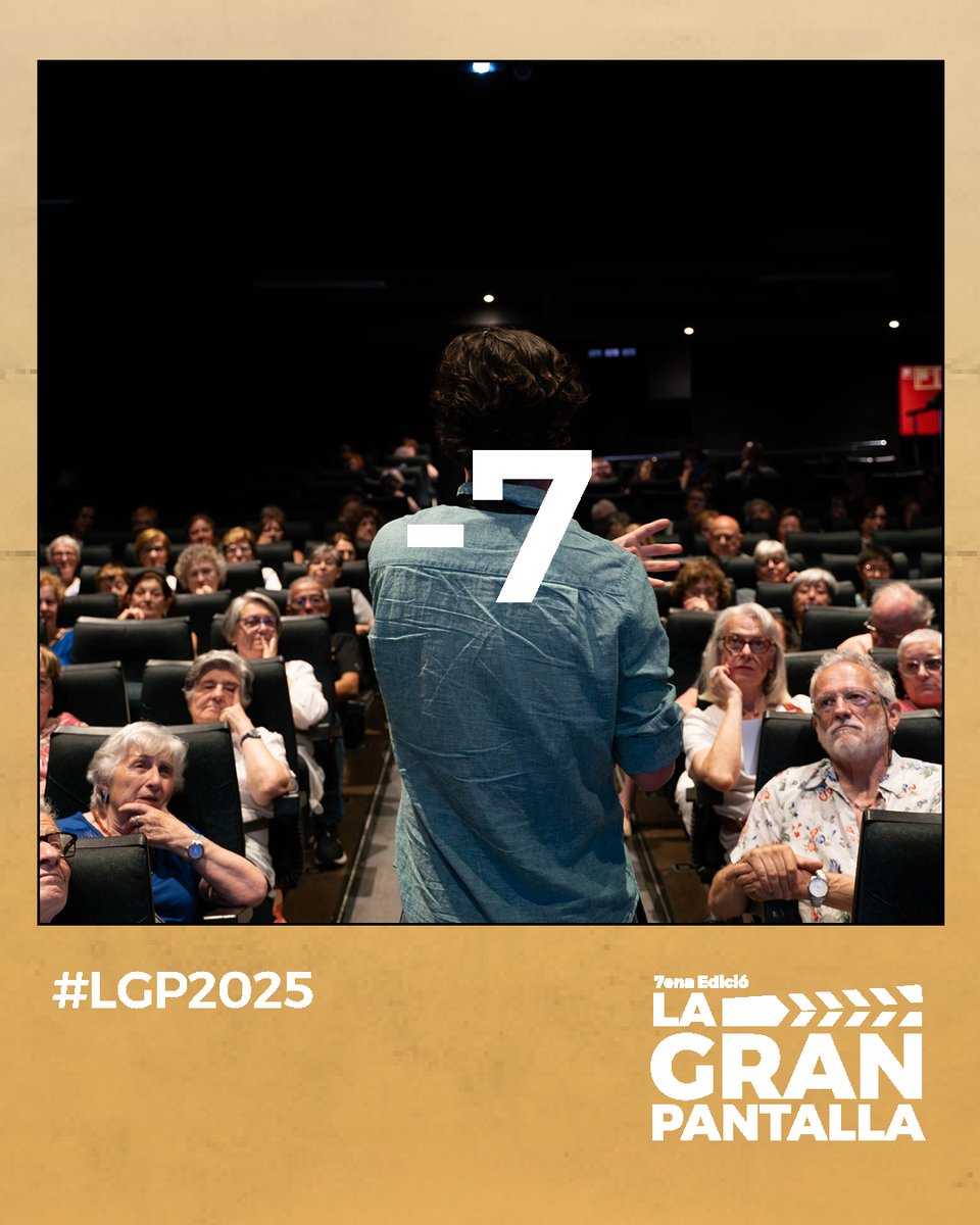 La GRAN pantalla Festival (@granpantallabcn) on Twitter photo 📢 Només falta una setmana per a l’inici de la 7a edició de LA GRAN PANTALLA ❗ Esteu preparats/des❓
📆 1-5 de juliol de 2025 📍 <a href="/Cinemes_Girona/">Cinemes Girona BCN</a>
📲 Entrades ja disponibles 📢 Només falta una setmana per a l’inici de la 7a edició de LA GRAN PANTALLA ❗ Esteu preparats/des❓
📆 1-5 de juliol de 2025 📍 <a href="/Cinemes_Girona/">Cinemes Girona BCN</a>
📲 Entrades ja disponibles