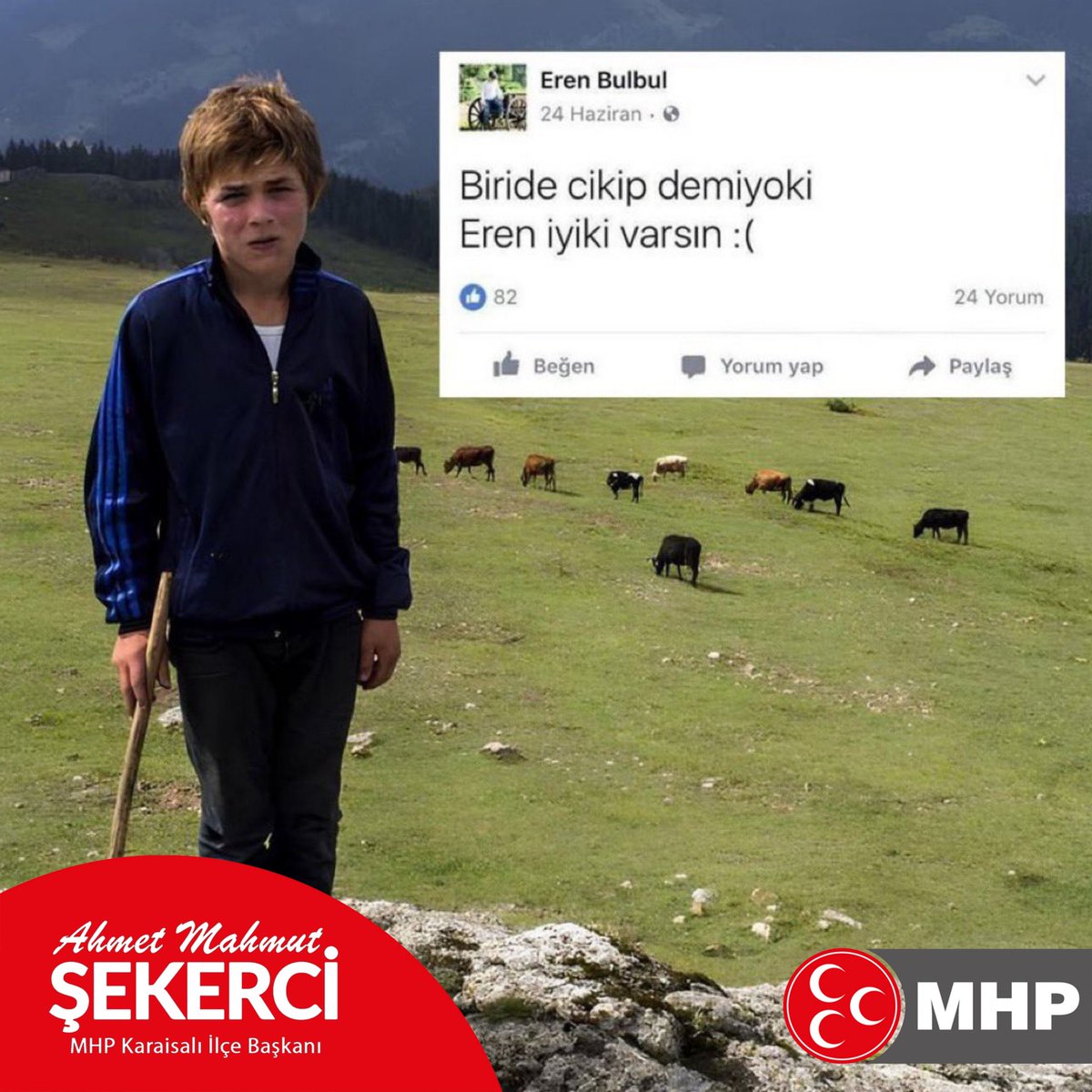 Türk balası kurt olur, yeri gelir vatanı için Şehit olur!
#iyikivarsınEren