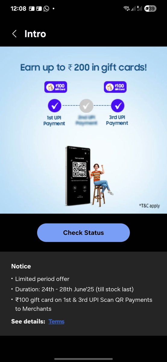 desi_dime's tweet photo. ๐ฅ SAMSUNG WALLET HACK! ๐ฅ
Scan any merchant QR via Samsung Wallet โ Get โน200 Amazon GV! ๐
โ
User-specific | โ
No min. spend
โณ Limited period โ Claim FAST!
๐ฒ Steps:
Open Samsung Wallet
Scan any QR code -> Get โน200 Amazon voucher!
#freebies #amazonvoucher #PrimeVideo https://t.co/TM1EahOMBc