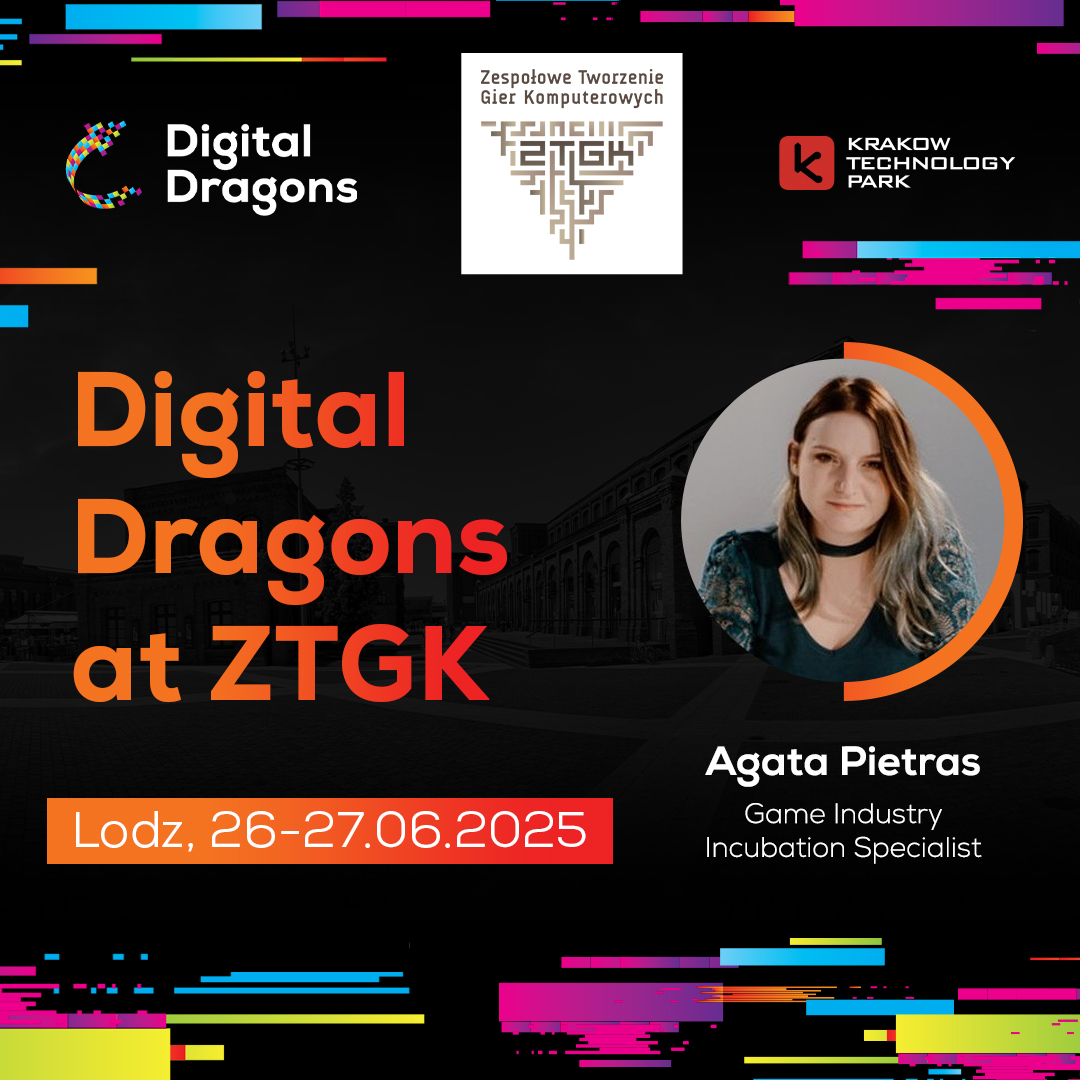 Digital_Dragons's tweet image. 🎮 We’re heading to ZTGK Konkurs Zespołowego Tworzenia Gier Komputerowych (26-27 June)!
🕹️ Agata Pietras, our Game Industry Incubation Specialist, will be in Lodz to join the jury and help evaluate the amazing games created by the participants.
👾 See you at Expo-Łódź!