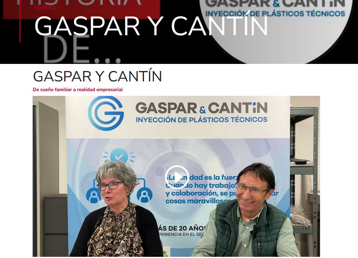 ¿Conoces la historia de Gaspar y Cantin? en nuestra sección ‘Conoce a los socios del CAAR’ "De sueño familiar a realidad empresarial" caaragon.com/gaspar-cantin-… #innovación #moldes #inyección #plástico #industria #Aragón #SociosCAAR