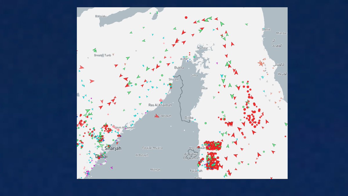 #OOTT Will they, won't they?  

Tankers seem to be in wait-and-see mode at Strait of Hormuz.

(screenshot marinetraffic.com)