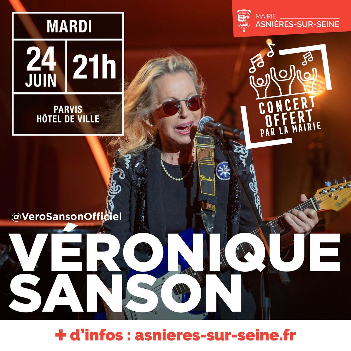 ❗Ce soir, Véronique SANSON à Asnières