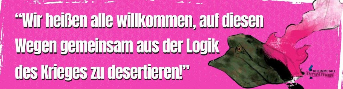 Unseren Aufruf zur Aktionswoche findet ihr hier:rheinmetallentwaffnen.noblogs.org/post/2025/06/1… #RheinmetallEntwaffnen #RMECampKöln