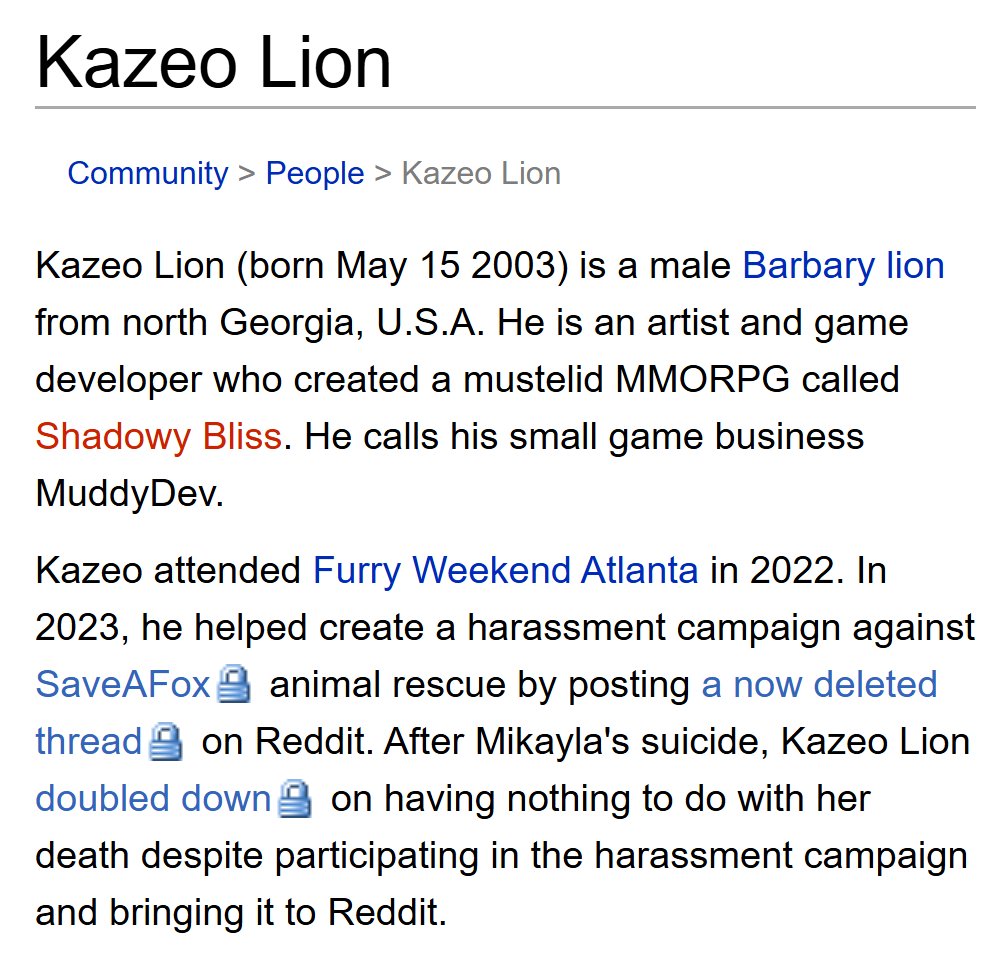 ryudawolf's tweet image. This is the FurAffinity user ‘kazeolion,’ an artist who bullied Mikayla. He helped create a harassment campaign against Mikayla, one of the main culprits behind her suicide. Kazeo had no verifiable evidence that Mikayla was running a scam org, he fabricated lies against her!
