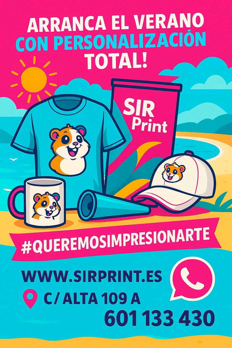 SIRPrint_QIA's tweet photo. 🌞 ¡Arranca el verano con personalización total!
Tazas, camisetas, vinilos, pancartas, gorras… ¡lo que imagines!
🎨 Calidad, rapidez y un trato de tú a tú, como nos gusta.
#QueremosImpresionarte #ImpresiónSantander #Cantabria https://t.co/4v53TjHalI
