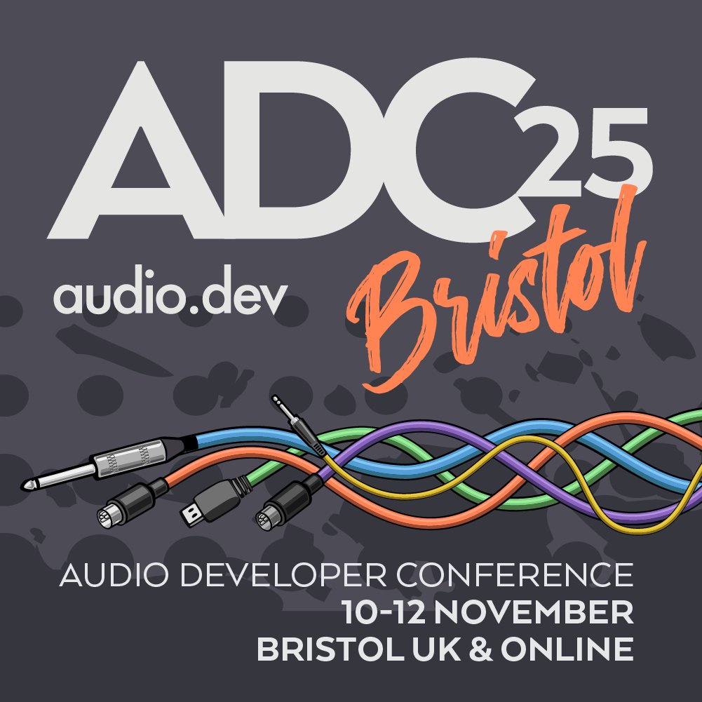 📣 Want to Speak at the 2025 Audio Developer Conference?

Deadline for submitting talk proposals June 29th! Only a talk title and abstract are needed.

Talks can be presented in-person (Bristol UK) or online.

For more info:
audio.dev/call-for-speak…

#audio #developer #programmer