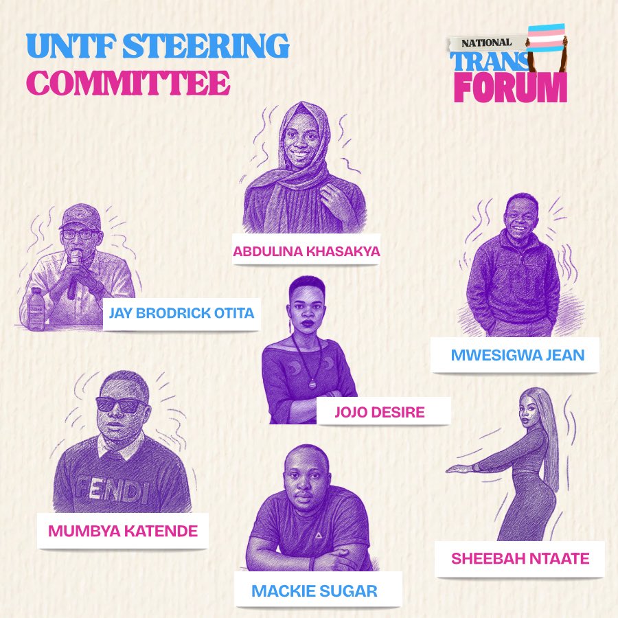 Meet the incredible leaders shaping the future of trans and gender-diverse organizing in Uganda! 🌍
We’re proud to introduce the newly appointed UNTF Steering Committee — a team rooted in resilience, vision, and radical love.🏳️‍⚧️
 #UNTF #InclusionMatters #TransRightsAreHumanRights