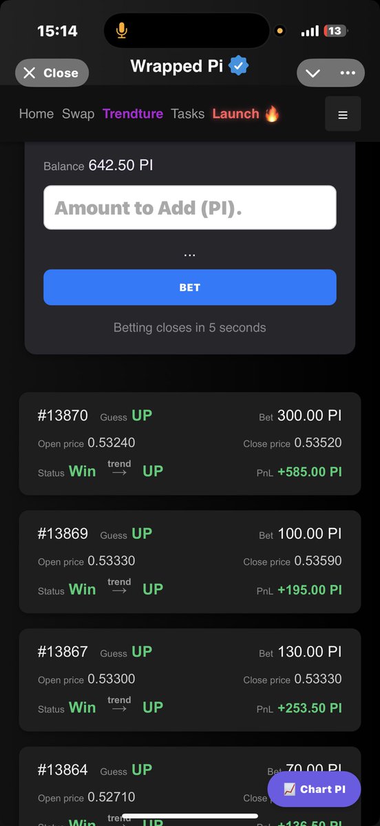 TeesMadRide's tweet photo. #WrappedPi app is now showing the #Trendture is now in the 3-line option but is frozen. 
So what happened to my earning/deposit/available?? 
This is not good. I’ve lost all my Pi…. What The Fk happened? https://t.co/AI7N4XPCYj