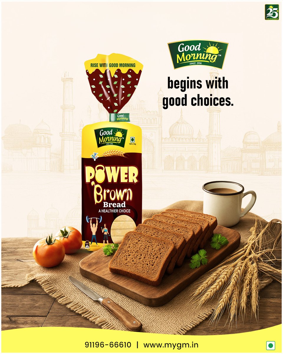 NutritiveGood's tweet image. Power up your mornings with the right start.
Good Morning Power Brown Bread — because every good day begins with a good choice.
.
.
📞 91196-66610 | 🌐 mygm.in
.
.
#GoodMorningBread #PowerBrownBread #BreadLovers #HealthyStart #BetterChoices #GoodMorningIndia