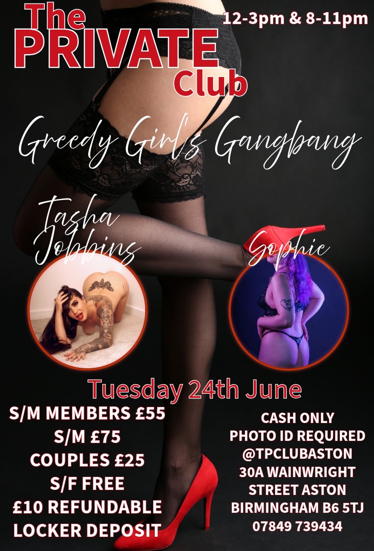 ThePrivateClub (@tpclubaston) on Twitter photo It's party day! Join our sexy hostesses today for some filthy fun!
Two parties, Two beautiful hostesses!
12-3pm and 8-11pm
Call 07849 739 434 or 0121 328 3284 to Join the party!
theprivateclub.com/party-bookingsβ¦
<a href="/privatetodger/">#PrivateTodger</a> <a href="/SuzannahPrivate/">Suzannah#PrivateClub</a> <a href="/JLP_officialxxx/">J.L.P.</a> <a href="/dominus_media/">Dominus Media</a> It's party day! Join our sexy hostesses today for some filthy fun!
Two parties, Two beautiful hostesses!
12-3pm and 8-11pm
Call 07849 739 434 or 0121 328 3284 to Join the party!
theprivateclub.com/party-bookingsβ¦
<a href="/privatetodger/">#PrivateTodger</a> <a href="/SuzannahPrivate/">Suzannah#PrivateClub</a> <a href="/JLP_officialxxx/">J.L.P.</a> <a href="/dominus_media/">Dominus Media</a>