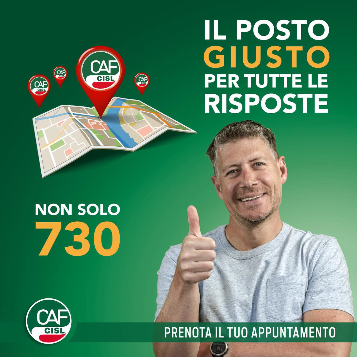 CafCisl's tweet photo. ✅ Pronto per il 730?

👍 Noi si. Pronti a darti sempre la risposta giusta per qualsiasi domanda o dubbio sulla dichiarazione dei redditi e sul tuo 730. Pronti ad aiutarti per qualsiasi tua esigenza.

Non hai ancora prenotato? Prenota subito qui 👉 https://t.co/OY8PcK059c https://t.co/nRdD9p5s8X