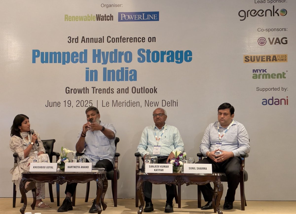MMRopeways's tweet photo. Attended an insightful event - 3rd Annual Conference on #PumpedHydroStorage in India at Le Meridien, New Delhi.

#PSP #Hydropower #MMRopeways https://t.co/wValyhkvmH