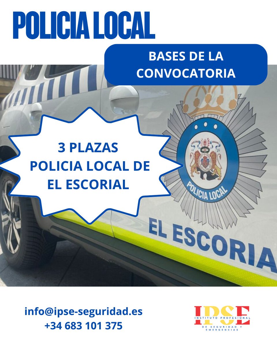 IPSE (@ipse_seguridad) on Twitter photo 📌 Bases de la convocatoria.
👮🏻♂️3 plazas Policía Local de El Escorial <a href="/policiaescorial/">Policía El Escorial</a>
‼️No te quedes sin tu plaza‼️
📧 info@ipse-seguridad.es
☎️ +34 683 101 375
acrobat.adobe.com/id/urn:aaid:sc… 📌 Bases de la convocatoria.
👮🏻♂️3 plazas Policía Local de El Escorial <a href="/policiaescorial/">Policía El Escorial</a>
‼️No te quedes sin tu plaza‼️
📧 info@ipse-seguridad.es
☎️ +34 683 101 375
acrobat.adobe.com/id/urn:aaid:sc…