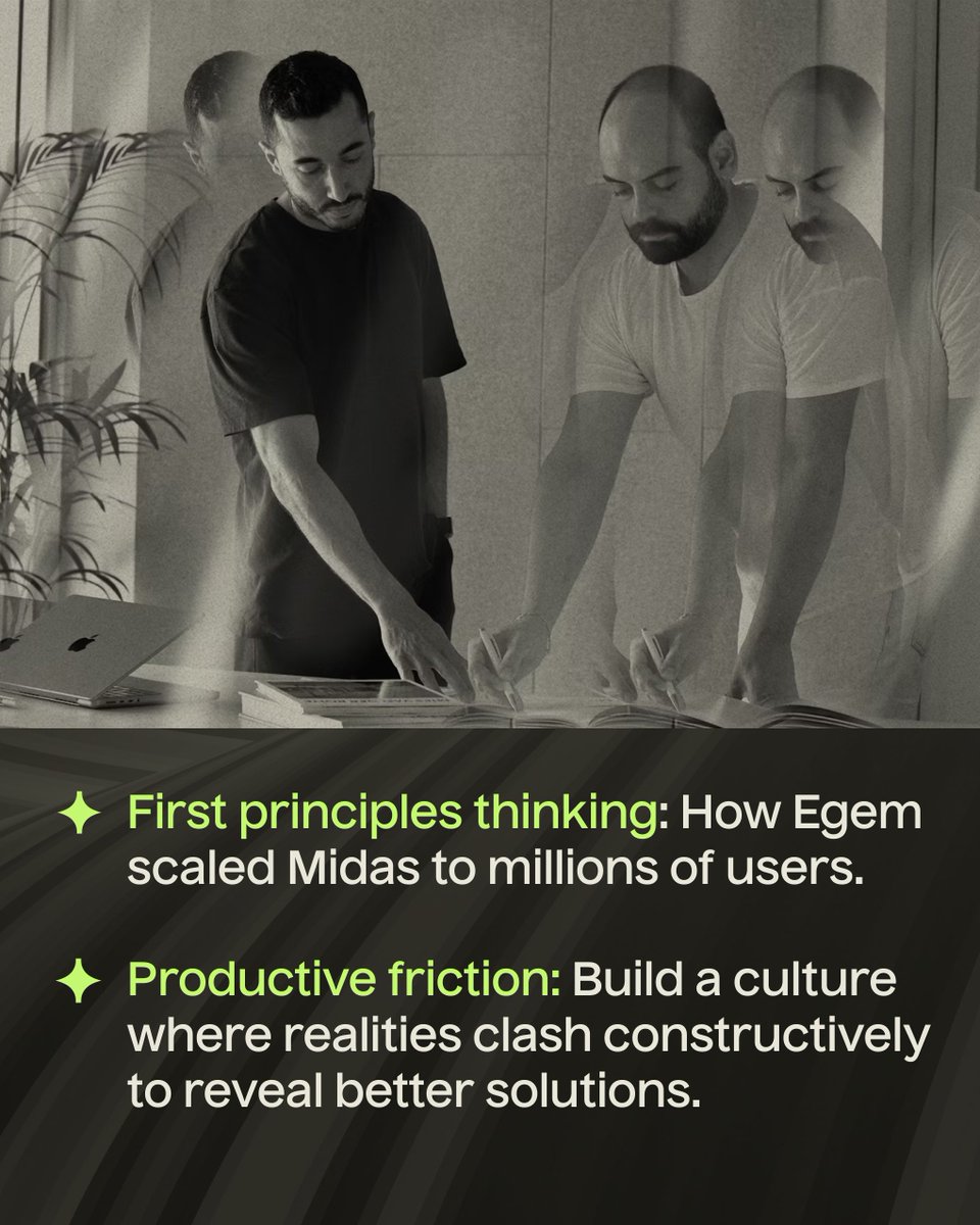 bek_vc's tweet photo. "We weren't logical in the early days. We were just obsessed with the customer experience."

@EgemEraslan's approach to building @getmidas, an obsession that led to millions of users where other consumer fintechs struggled.

https://t.co/aZuUaLGmw0 https://t.co/wUodypQnEO