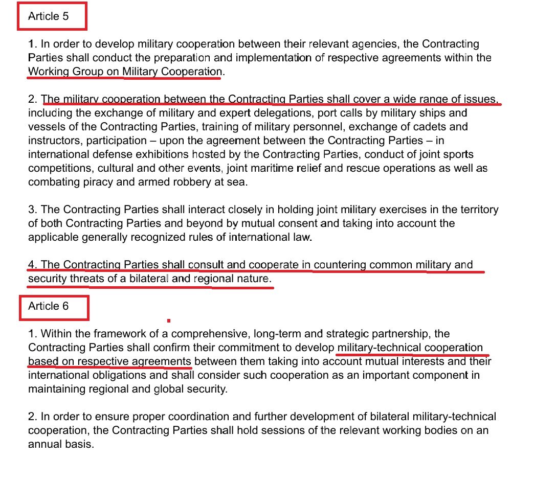 Wrong. It has. Articles 5 and 6.