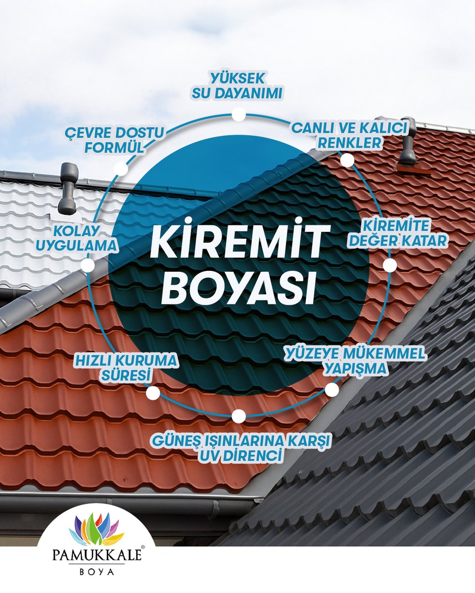 pamukkaleboya's tweet photo. Pamukkale Boya’nın çevre dostu formülüyle geliştirilen Kiremit Boyası, canlı ve kalıcı renkleriyle çatılara yeni bir soluk getiriyor.🌿
#pamukkaleboya #seninboyan #Hiera #Aqua #boya #Kiremitboyası https://t.co/ucJJ8We2ZJ