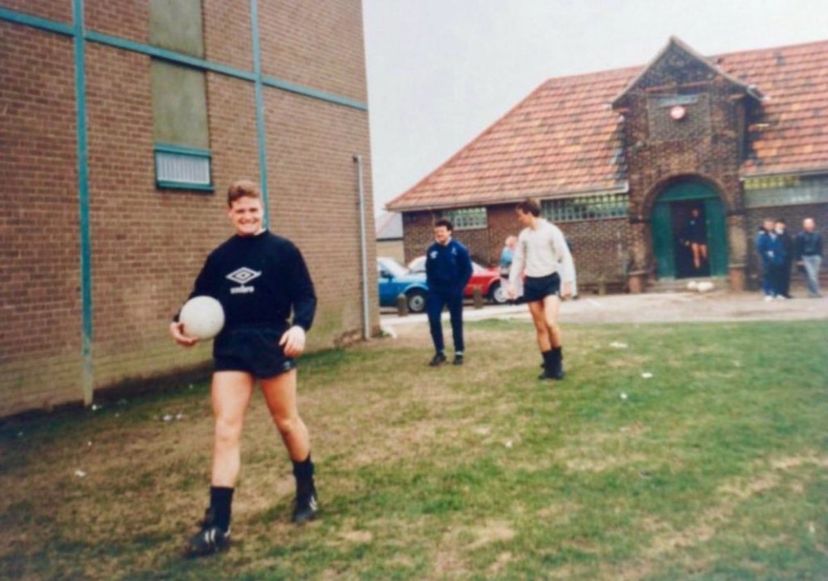 A young Gazza at Benwell training ground, I spent many many hours training there while at Newcastle United centre of excellence in my youth.