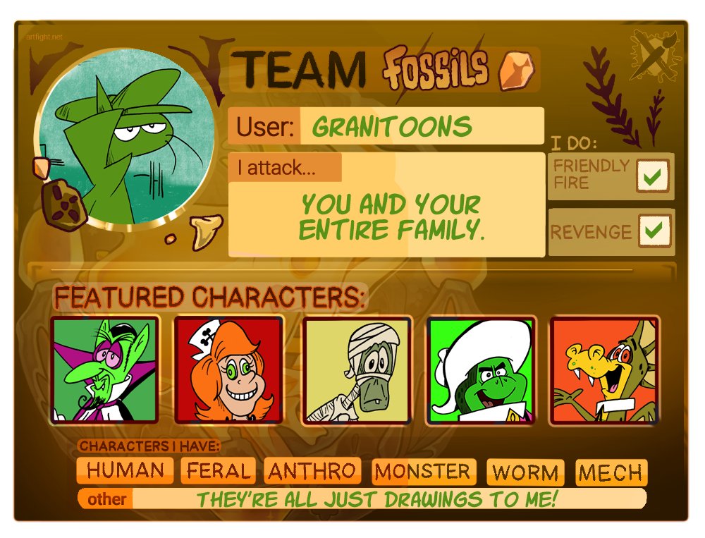 AndrewMorrice1's tweet image. artfight.net/~granitoons 

#granitoons #artfight #fossil #artfight2025