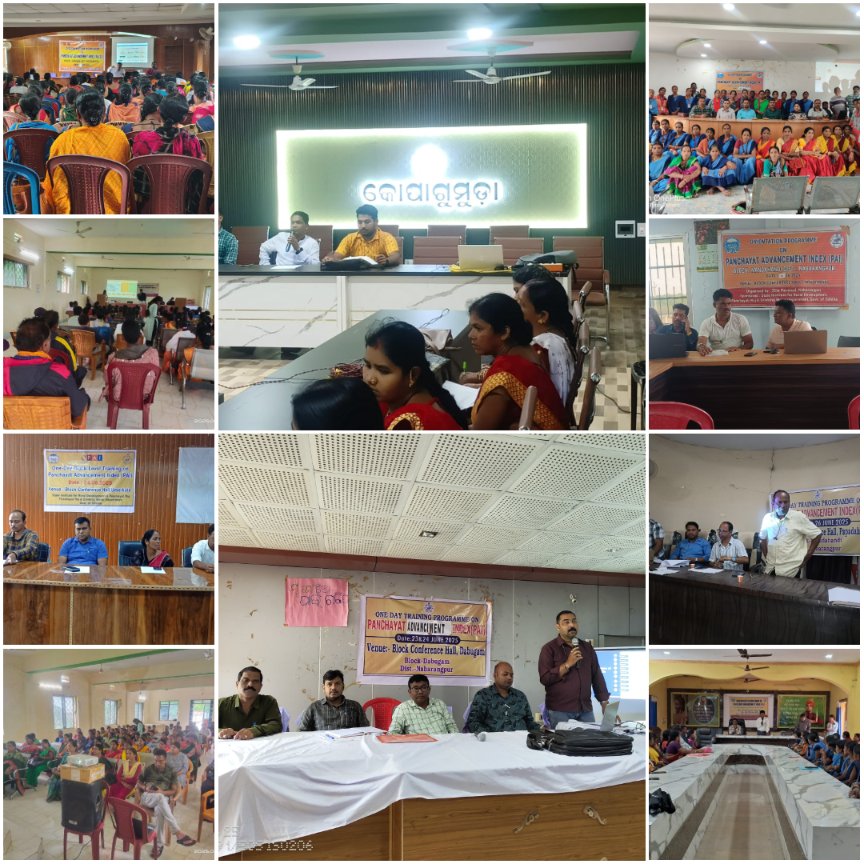 One day Training cum workshop Programme on Panchayat Advancement Index 2.0 to GP functionaries of all the blocks of Nabarangpur District -24.06.2025