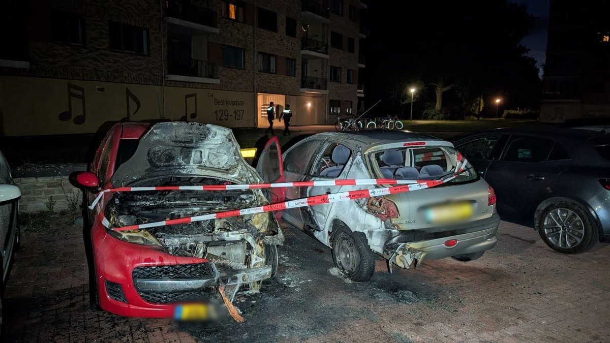 Twee auto's zwaar beschadigd door brand in Doetinchem