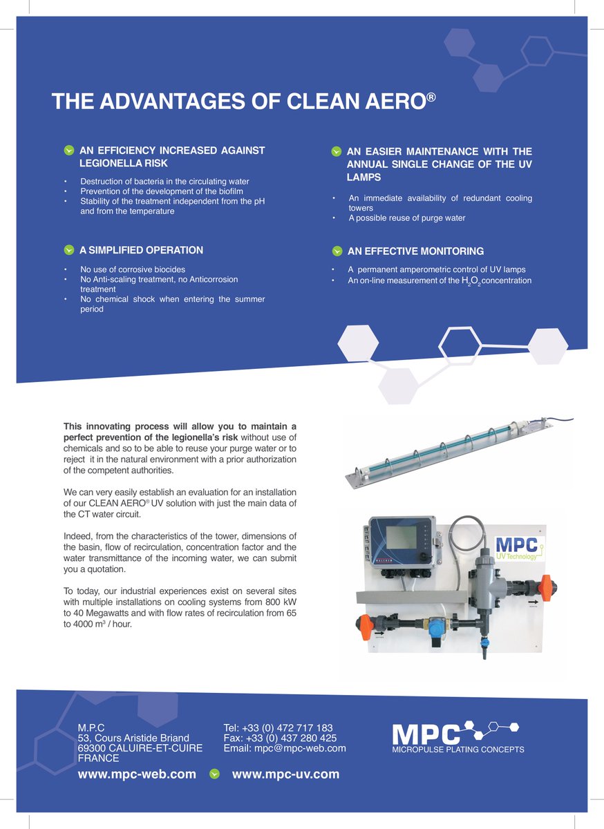 A-Gas EM (@agase_m) on Twitter photo Below, we'd like to introduce you to Clean Aero (AOP Solution).
For more information, please contact Mark.Nicholls@agas.com or visit our website agasem.com
#agasem #coolingtowers #legionella #disinfection #chillers #advancedoxidation Below, we'd like to introduce you to Clean Aero (AOP Solution).
For more information, please contact Mark.Nicholls@agas.com or visit our website agasem.com
#agasem #coolingtowers #legionella #disinfection #chillers #advancedoxidation