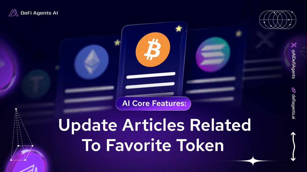 📰 Stay updated with your favorite tokens!

DeFi Agents AI delivers real-time crypto news tailored just for you:
🔎 /getnews – Get breaking updates on tokens like $BTC, $ETH, and more
📩 /subscribe – Receive daily news straight to your inbox
❌ /unsubscribe – Pause updates