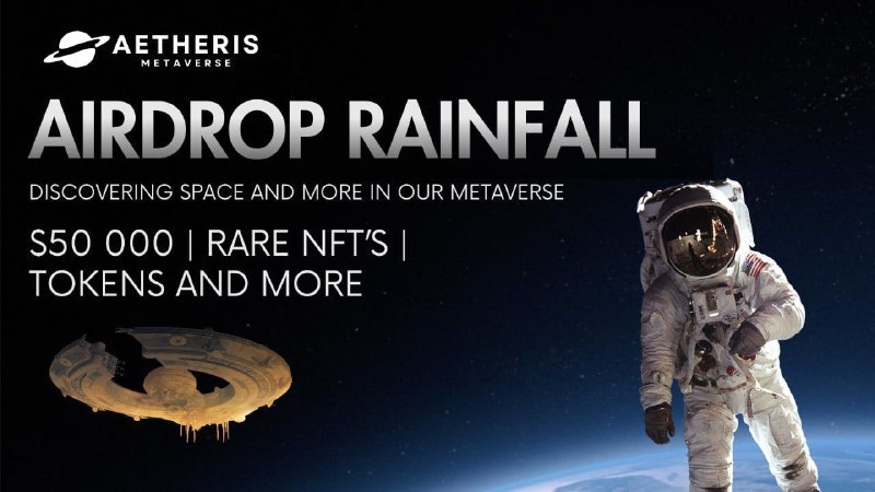 🚀 Excited to share @Aetheris_org's metaverse project! Explore a procedurally generated galaxy, claim unique planet NFTs, &amp; shape your own reality. Join their $50K+ airdrop for exclusive tokens, whitelist spots, &amp; more! 

🌌 Legit &amp; innovative—check it out at
