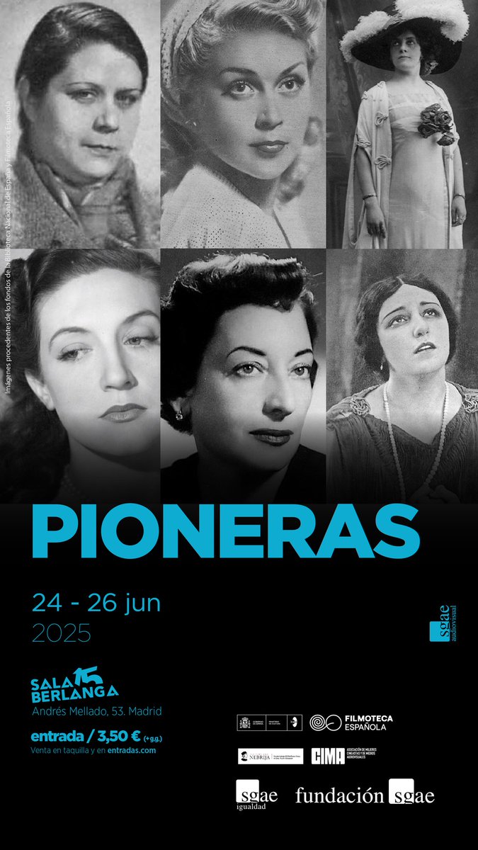 ✨Con la intención de rescatar la obra de autoras que fueron relegadas al olvido u obligadas a firmar con nombres masculinos, la #DelegaciónIgualdadSGAE, con la colaboración de <a href="/CIMAcineastas/">CIMA - Asociación de Mujeres Cineastas</a>, <a href="/Filmoteca_es/">Filmoteca Española</a>  y la Cátedra Nebrija-Egeda (CIMUED) organizan en <a href="/LASALABERLANGA/">SALA BERLANGA</a> el