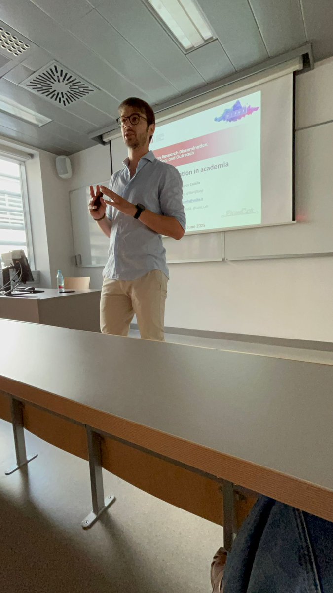 MarcoColella92's tweet photo. Great to be hosted by @PlazlPolona and her team at the University of Ljubljana (@fcct_ul) ๐ธ๐ฎ as part of the EU-funded #FlowCat project. Gave a talk on science communication & dissemination โ always a pleasure to share ideas with young scientists! ๐ฉโ๐ฌ๐จโ๐ฌ @farmuniba @Luisi_Lab https://t.co/uAFkHnB4b2
