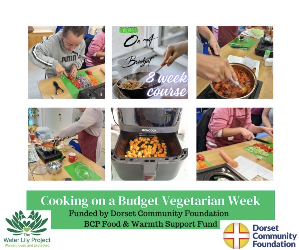 DorsetComFnd's tweet image. Thanks to our partnership with BCP Council on the BCP Food and Energy Support Fund, groups like The Water Lily Project is able to run its Cooking on a Budget course, teaching people to make the most of their money to produce healthy meals.
That&apos;s local giving in action. 👊