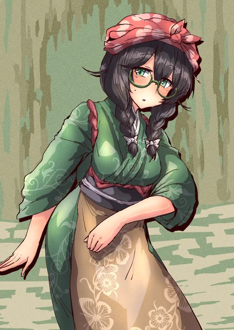 今日の日課は和装花隈千冬です