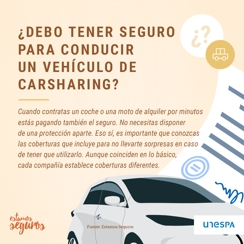 Cuando contratas un coche de alquiler por minutos estás pagando también el seguro. 

No necesitas disponer de una protección aparte. ¿Pero sabes qué coberturas incluye? Infórmate en <a href="/EstamosSeguros_/">Estamos Seguros</a> 🔗 grupomutua.info/seguroespecial…