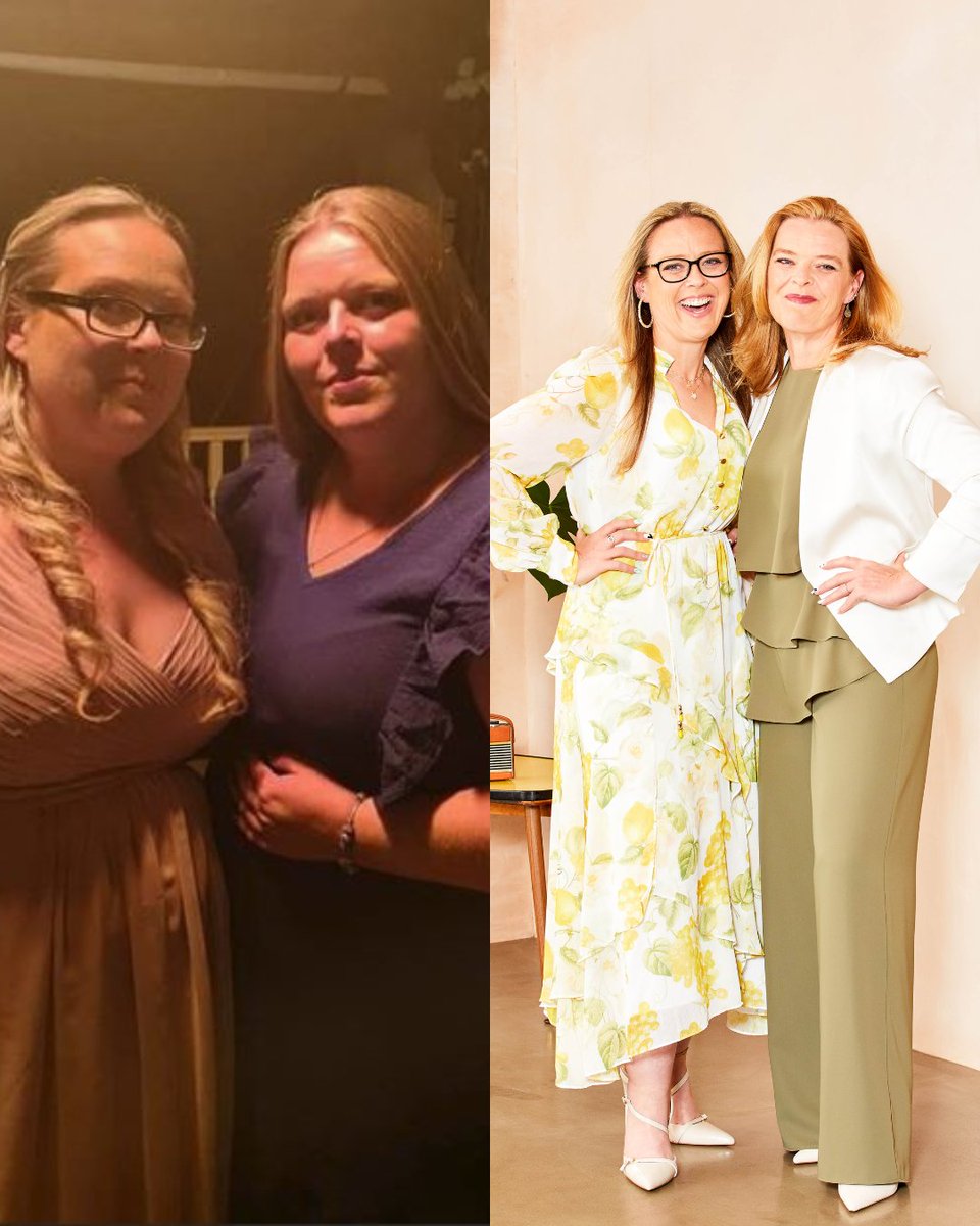 SlimmingWorld's tweet photo. Join us in celebrating our 2025 Two Together winners ❤️ – sisters Anne and Sam, who’ve lost more than 22st (139.7kg) 👏! With the support of their group – and each other – they’ve transformed their lives and are filled with confidence 🤩. Read more 👉: https://t.co/bX3ArATvyX https://t.co/kulnG97mzN