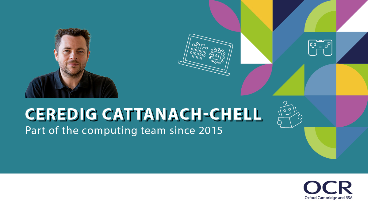 🎤 Catch Ceredig Cattanach-Chell at @CraignDave1 #FestivalOfComputing25 on 2 July

🕚 11:40am – Curriculum reform &amp; quals
🕧 12:30pm – Digital exams at OCR
🕝 14:30pm – New AAQs in Computing/IT

Look forward see you there! Book Today: ow.ly/V6Ee50W5qpy
#EdTech #Computing