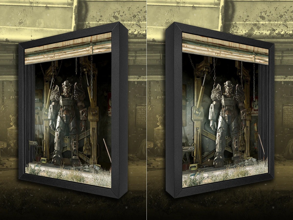 This Power Armor Shadow Box can be yours for 20% OFF if you use the code BTFH16 (or BTFH17). It's a limited edition (only 200 are produced), don't miss out! gear.bethesda.net/products/fallo…