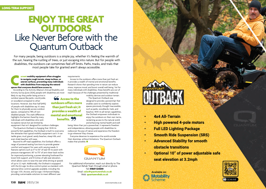 Access to the outdoors offers more than just fresh air. 🌿 We’re proud to be featured in the latest Brain &amp; Spinal Injury Handbook (2025/26 edition)!

📰 Turn to page 130 to read the full piece:
issuu.com/sevenstarmedia…

#QuantumOutback #OutdoorMobility #AccessibleOutdoors
