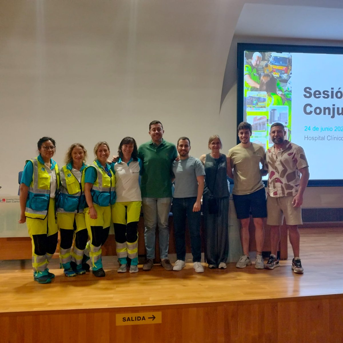 Summa112 y ucite, juntos en la sesión del SAMURpc del hospital Clínico San Carlos. Gracias