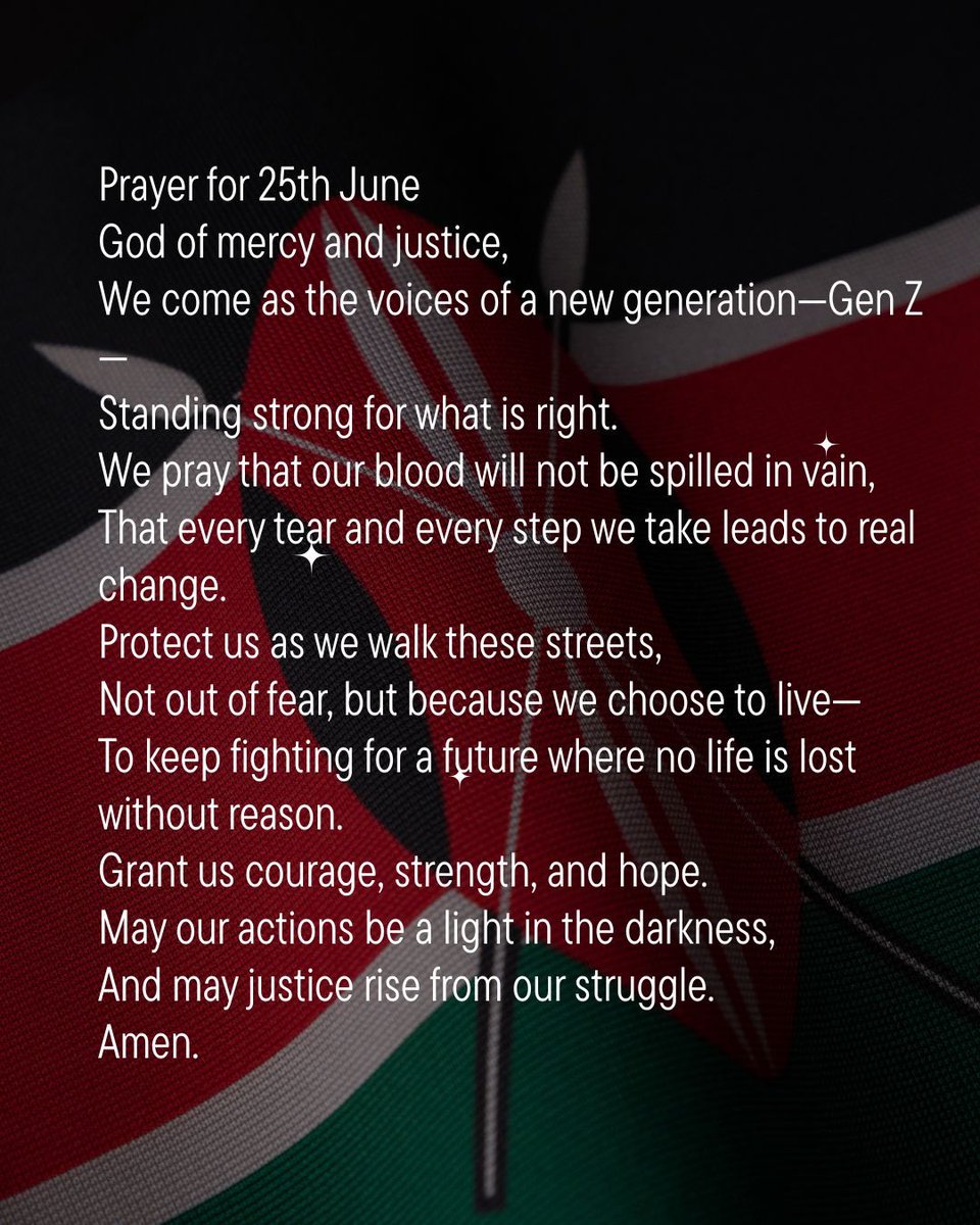 Amen🙏🙏 

Kesho deliverance morara kebaso #SiriNiNumbers #OccupyStatehouse2025 #June25th wednesday is wednesday qatar usitumiwe vibaya Gen Z #OccupyEverywhere #RutoMustGo