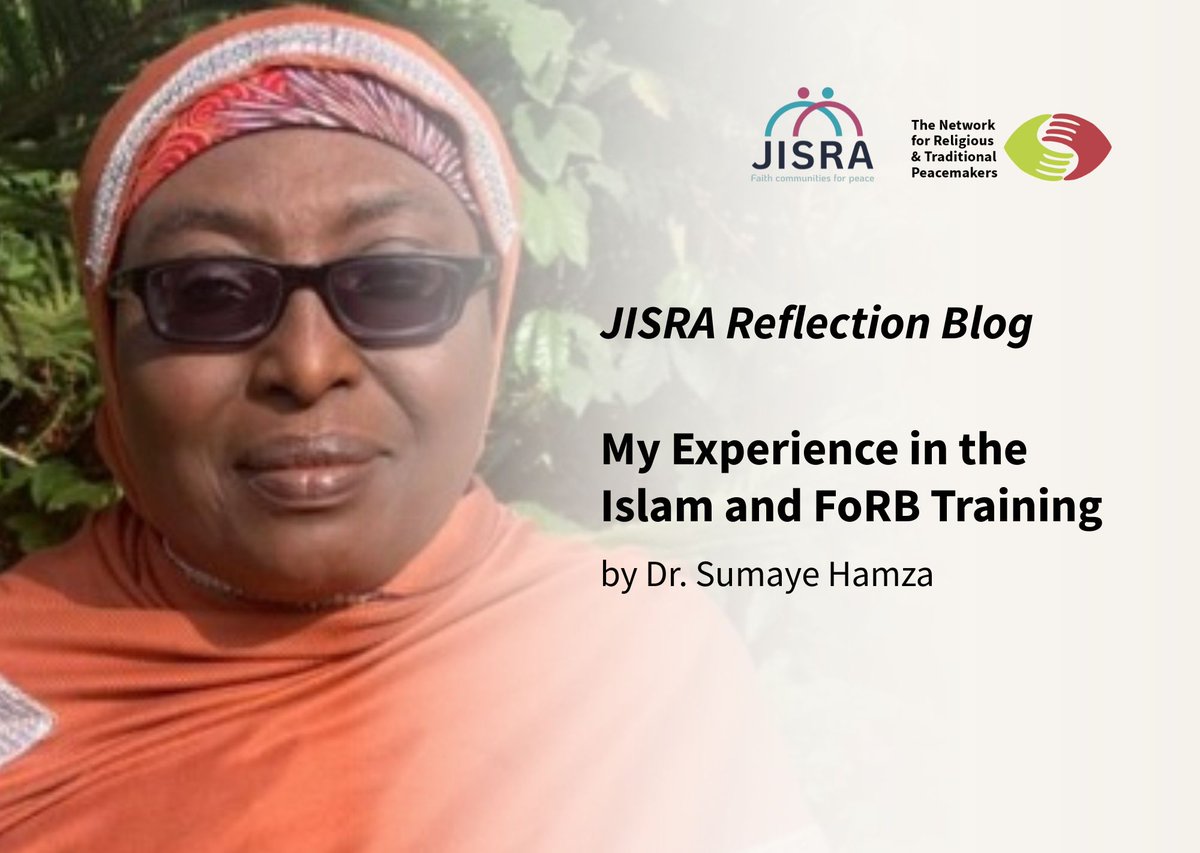 peacemakersnetw's tweet image. &quot;The [JISRA FoRB] training provided a safe and dynamic space to explore the Islamic foundations of freedom of belief, tolerance, and human dignity in pluralistic societies. It was indeed a very enriching experience for me.&quot; Dr. Sumaye Hamza shares more takeaways from her time…