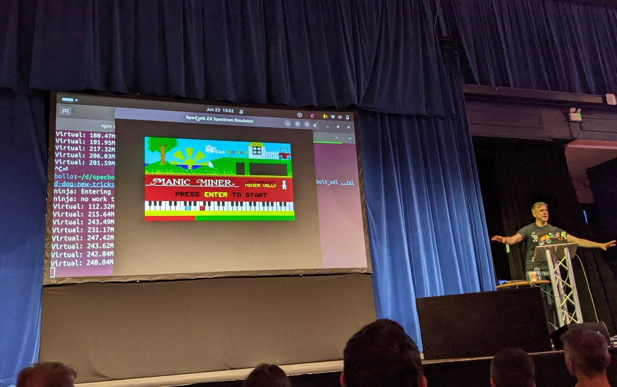 theirix's tweet image. A great developer conference should include a retro computing talk. Matt Godbolt is speaking on ZX Spectrum emulation using ultra-modern C++ at #cpponsea 2025!