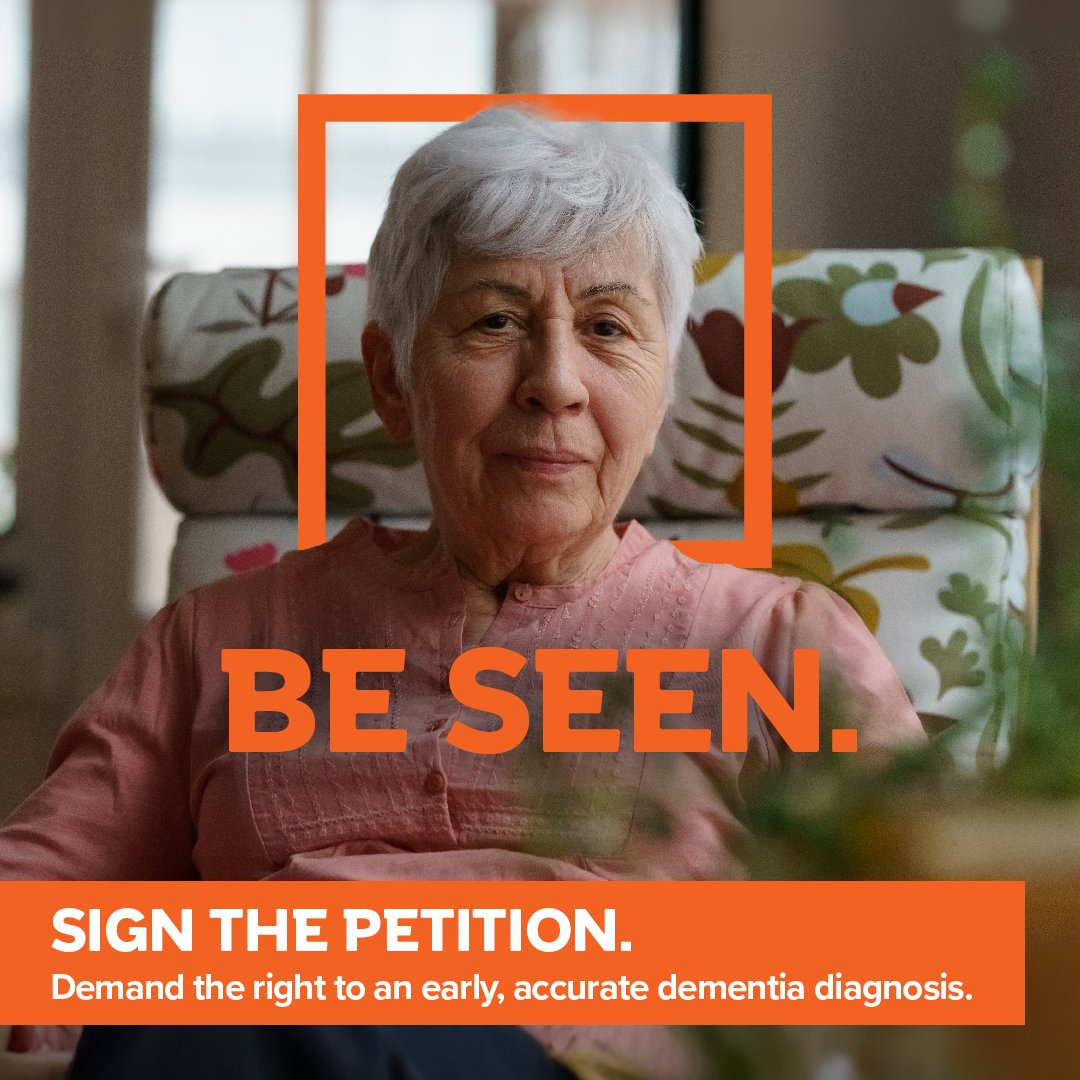 AlzResearchUK's tweet image. Right now, 1 in 3 people with dementia don’t have a diagnosis. And those who do often face unbearably long waits.
That’s not just a crisis — it’s wrong. Everyone with dementia deserves to be seen.
Sign the petition now: alzres.uk/unseen-scl