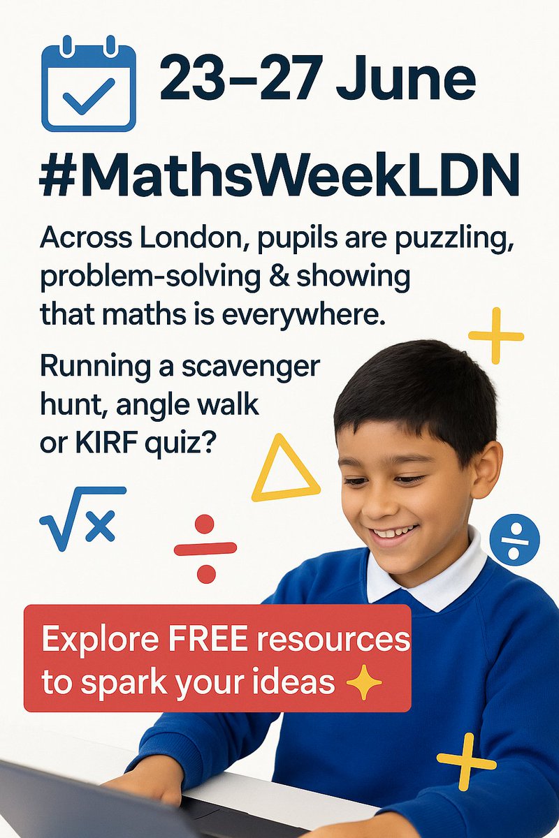 arithmagicians's tweet image. mathsweeklondon.org/resources/
#MathsWeekLDN
