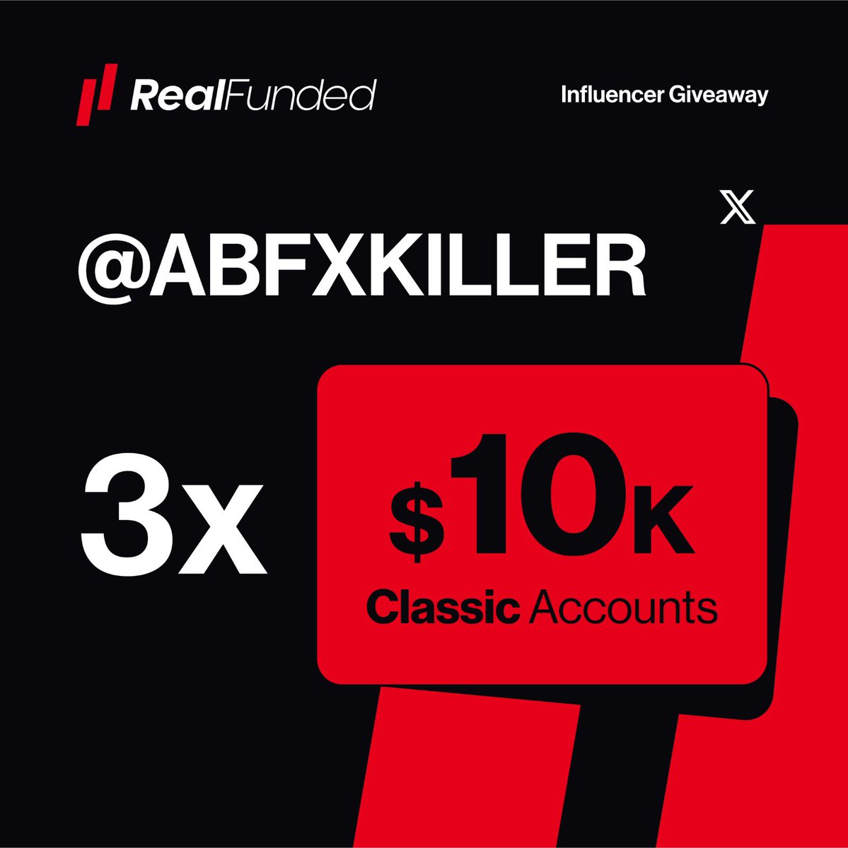 AB FX KILLER (@ab_fx_killer) on Twitter photo 🎁 Giveaway Time 🎁
3X$10k 🔥
🔹Follow <a href="/RealFundedProp/">Real Funded</a>, <a href="/ABFXKILLER/">AB FX KILLER</a>
🔹Like & Repost
🔹Like & Repost Quoted Post.
🔹Tag Friends
1️⃣ Register an account on realfunded.com
2️⃣ Bonus entries - join Realfunded discord - discord.gg/XASFQTNU 🎁 Giveaway Time 🎁
3X$10k 🔥
🔹Follow <a href="/RealFundedProp/">Real Funded</a>, <a href="/ABFXKILLER/">AB FX KILLER</a>
🔹Like & Repost
🔹Like & Repost Quoted Post.
🔹Tag Friends
1️⃣ Register an account on realfunded.com
2️⃣ Bonus entries - join Realfunded discord - discord.gg/XASFQTNU
