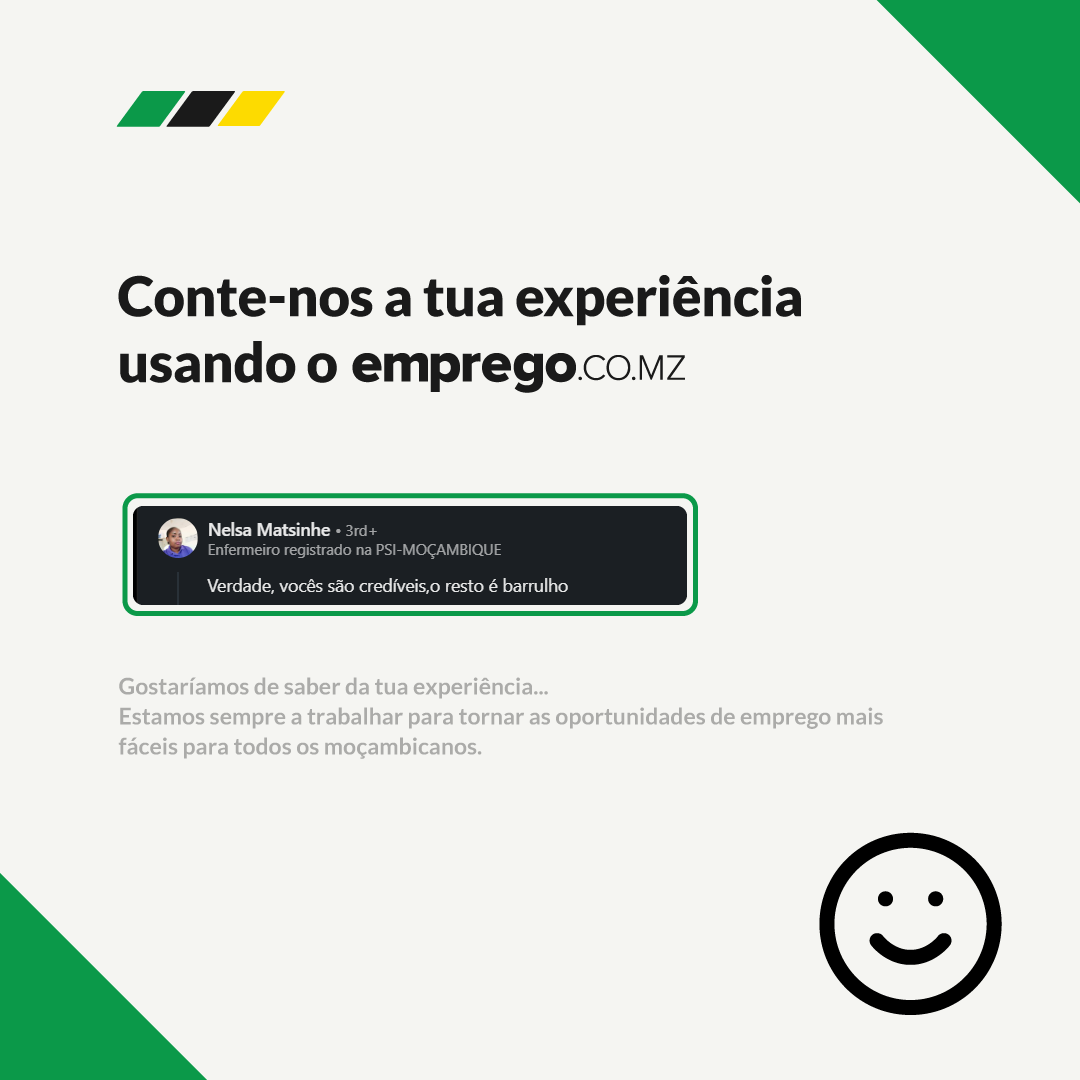 empregomz's tweet photo. 🎤 Já encontraste trabalho através do https://t.co/8aLVrW8HxZ?

A tua história pode inspirar milhares de outros candidatos que, como tu, estão à procura de uma nova oportunidade. Queremos ouvir a tua experiência! 🙌

💬 Partilha connosco como foi usar a nossa plataforma... https://t.co/tFWyMODKJ6