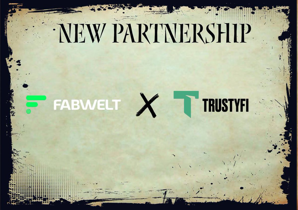 FabweltToken's tweet image. Fabwelt x TrustyFi Partnership 🤝

We are proud to announce our partnership with @trusty_fi , a leading Web3 review platform that brings trust, transparency, and real user feedback on-chain. 🛡️📢

👉 Stay Tuned

#Fabwelt #TrustyFi #Web3Trust #OnChainReviews #CommunityDriven